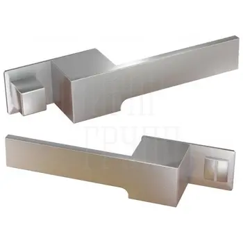 Дверная ручка Fratelli 'NM-575' 4 на прямоугольной розетке матовый хром