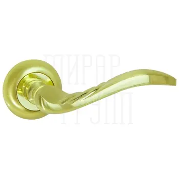 Дверные ручки Puerto (Пуэрто) INAL 505-08 на круглой розетке матовая латунь