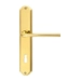 Дверная ручка Extreza 'TERNI' (Терни) 320 на планке PL01, полированная латунь (key)