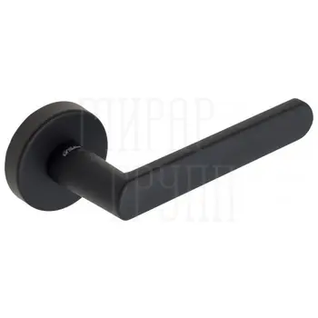 Дверная ручка Fratelli 'NEVADA' 7 на круглой розетке черный