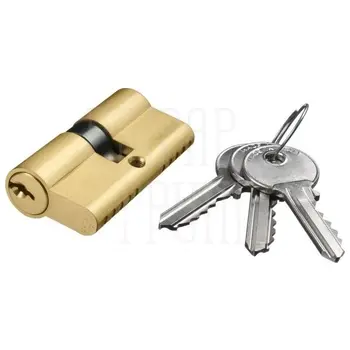Цилиндр замка Экстреза AS-70 ключ-ключ 30x10x30 матовое золото