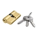 Цилиндр замка Экстреза AS-70 ключ-ключ 30x10x30, матовое золото