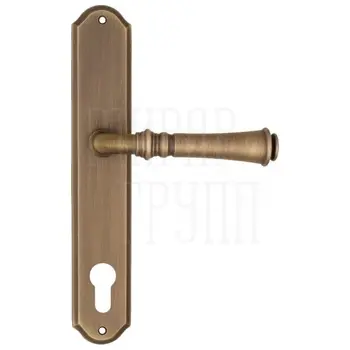 Дверная ручка Fratelli Cattini 'GRACIA' на планке PL02 матовая бронза (cyl)