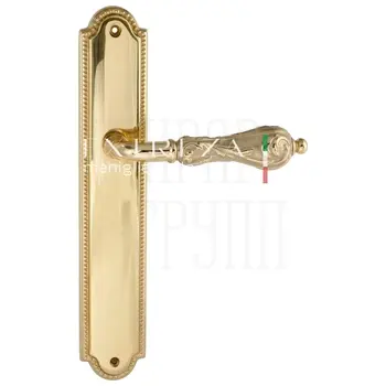 Дверная ручка Extreza 'GRETA' (Грета) 302 на планке PL03 полированное золото