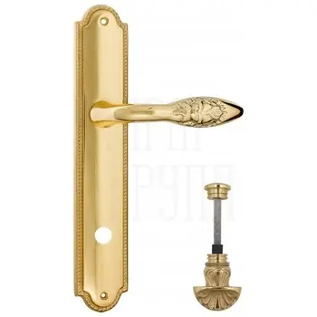 Дверная ручка Venezia 'CASANOVA' на планке PL98 полированная латунь (wc-4)