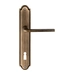 Дверная ручка Extreza "TERNI" (Терни) 320 на планке PL03, матовая бронза (cab) (KEY)