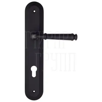 Дверная ручка Fratelli Cattini 'FARFALLA' на планке PL288 матовый черный (cyl)