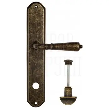 Дверная ручка Venezia 'VIGNOLE' на планке PL02 античная бронза (wc)