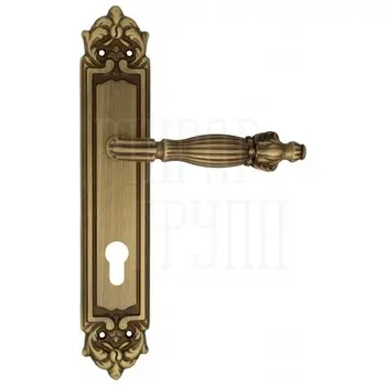 Дверная ручка Venezia 'OLIMPO' на планке PL96 матовая бронза (cyl)