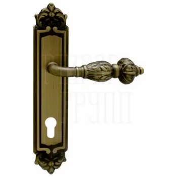 Дверная ручка на планке Melodia 230/229 'Gemini' матовая бронза (cyl)