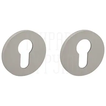 Накладки под цилиндр на тонкой круглой розетке Tupai 4046 5S RT никель