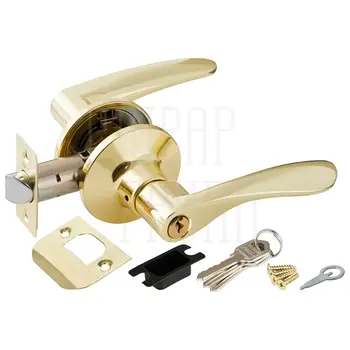 Дверная ручка-защелка Punto (Пунто) DK620 (кл./фик.) золото