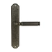 Дверная ручка Extreza 'BENITO' (Бенито) 307 на планке PL01, античное серебро (key)