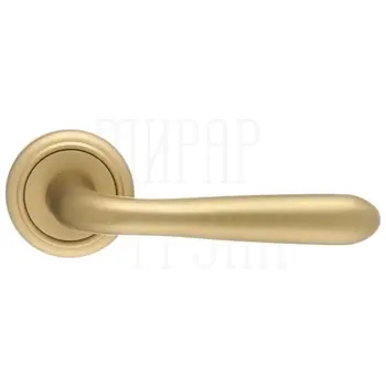 Дверная ручка Extreza 'Aldo' (Алдо) 331 на круглой розетке R01 матовое золото