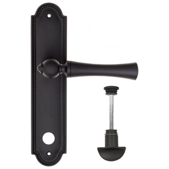Дверная ручка Fratelli Cattini 'FOGGIA' на планке PL248 матовый черный (wc-2)