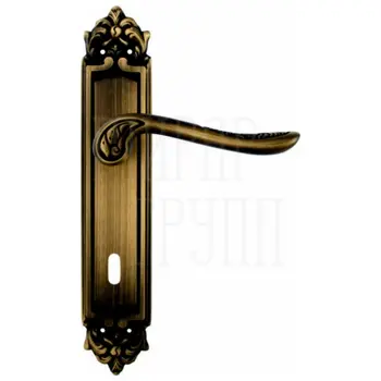 Дверная ручка на планке Melodia 285/229 'Daisy' затемненная бронза (key)