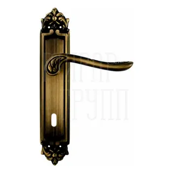 Дверная ручка на планке Melodia 285/229 'Daisy' затемненная бронза (key)