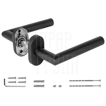 Дверные ручки-защелки на раздельном основании Fuaro (Фуаро) R.DSS201-0204P/19 INOX 201 никель