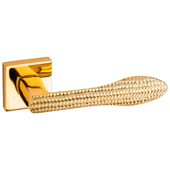 Ручка латунная на квадратной розетке Pasini 'Arrow' 8341 полированная латунь tiffany