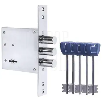 Замок Punto (Пунто) врезной сувальдный MDV30S-817 (V30/S) длиный ключ хром