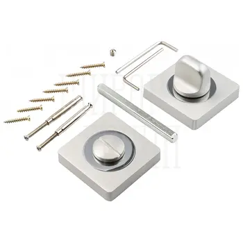 Завертка квадратная к ручкам PUERTO INBK AL 02 жемчужный + полированный хром