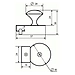 Ручка мебельная Palladium 'Ance' Knob, доп. схема или фото