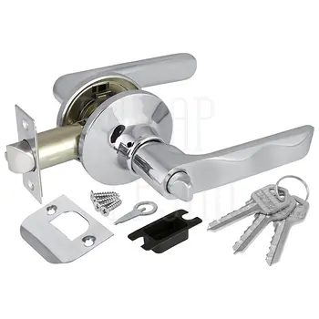 Дверная ручка-защелка Fuaro (Фуаро) DK624 (кл/фик.) хром