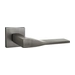 Дверные ручки Puerto (Пуэрто) 'Лунго', серия SLIM INAL 553-03 (slim) на тонком квадратном основании, матовый черный никель