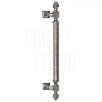 Ручка дверная скоба Extreza IMPERO 500 мм межосевое 370 мм античное серебро