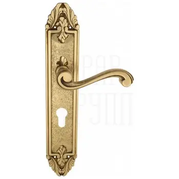 Дверная ручка Venezia 'VIVALDI' на планке PL90 французское золото (cyl)