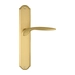 Дверная ручка Extreza "CALIPSO" (Калипсо) 311 на планке PL01, матовое золото