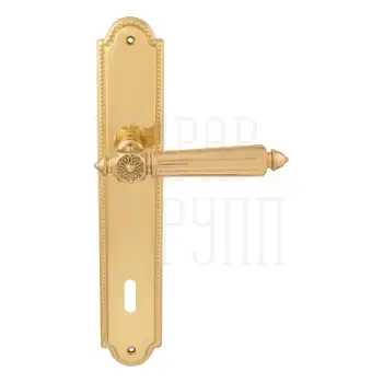 Дверная ручка на планке Melodia 246/458 'Nike' полированная латунь (key)