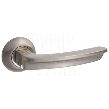 Дверные ручки Puerto (Пуэрто) INAL 550-08 на круглой розетке матовый никель