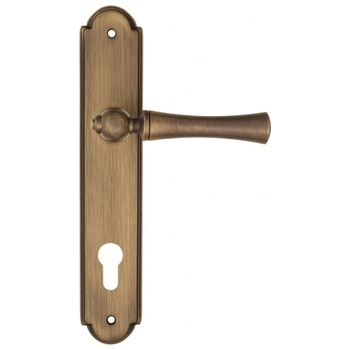 Дверная ручка Fratelli Cattini 'FOGGIA' на планке PL257 матовая бронза (cyl)