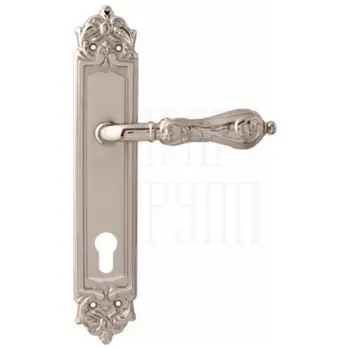 Дверная ручка на планке Melodia 229/229 'Libra' серебро (cyl)