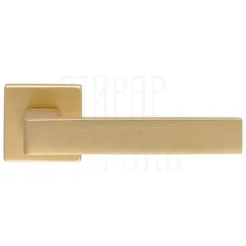 Дверная ручка Extreza Hi-Tech 'Enzo' (Энзо) 117 на квадратной розетке R11 матовое золото