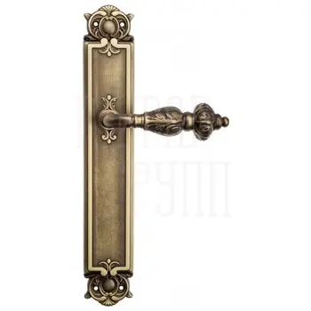 Дверная ручка Venezia 'LUCRECIA' на планке PL97 матовая бронза
