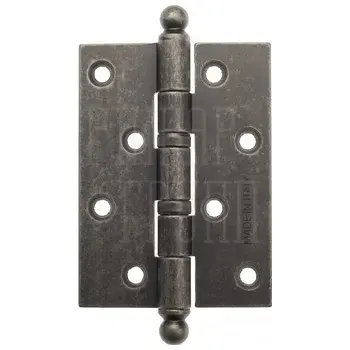 Дверная петля универсальная с круглым колпачком Fratelli Cattini CR102 102x75x3 античное серебро