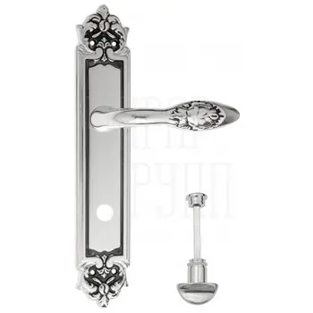 Дверная ручка Venezia 'CASANOVA' на планке PL96 натуральное серебро (wc)