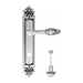 Дверная ручка Venezia "CASANOVA" на планке PL96, натуральное серебро (wc)