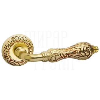 Дверная ручка на розетке Fimet 'Flora' 147 (250) французское золото