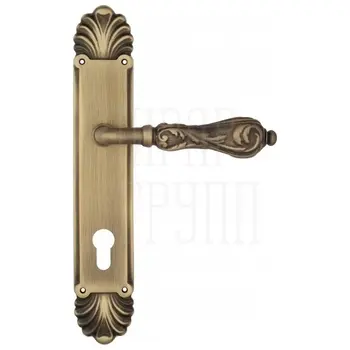 Дверная ручка Venezia 'MONTE CRISTO' на планке PL87 матовая бронза (cyl)