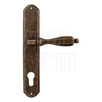 Дверная ручка на планке Melodia 298/131 'Camilla' античная бронза (cyl)