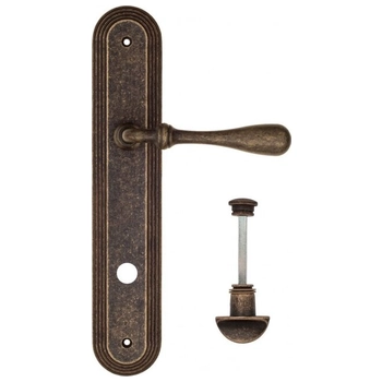 Дверная ручка Fratelli Cattini 'RETRO' на планке PL288 античная бронза (wc-2)