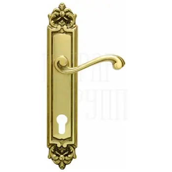 Дверная ручка на планке Melodia 225/229 'Cagliari' полированная латунь (cyl)