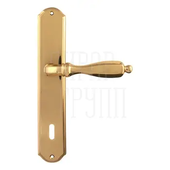 Дверная ручка на планке Melodia 298/131 'Camilla' полированная латунь (key)