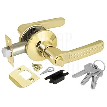 Дверная ручка-защелка Punto (Пунто) DK626 (кл./фик.) золото