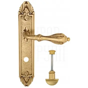 Дверная ручка Venezia 'ANAFESTO' на планке PL90 французское золото (wc)