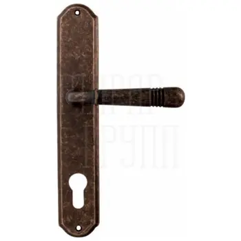 Дверная ручка на планке Melodia 293/131 'Alpha' античная бронза (cyl)