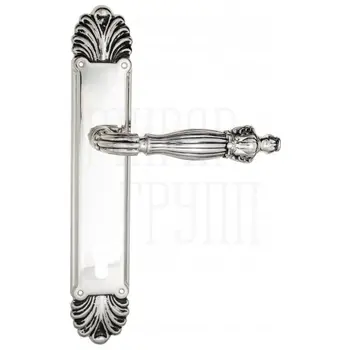 Дверная ручка Venezia 'OLIMPO' на планке PL87 натуральное серебро (cyl)